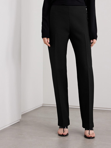The Row Vesco wool-crepe straight-leg pants