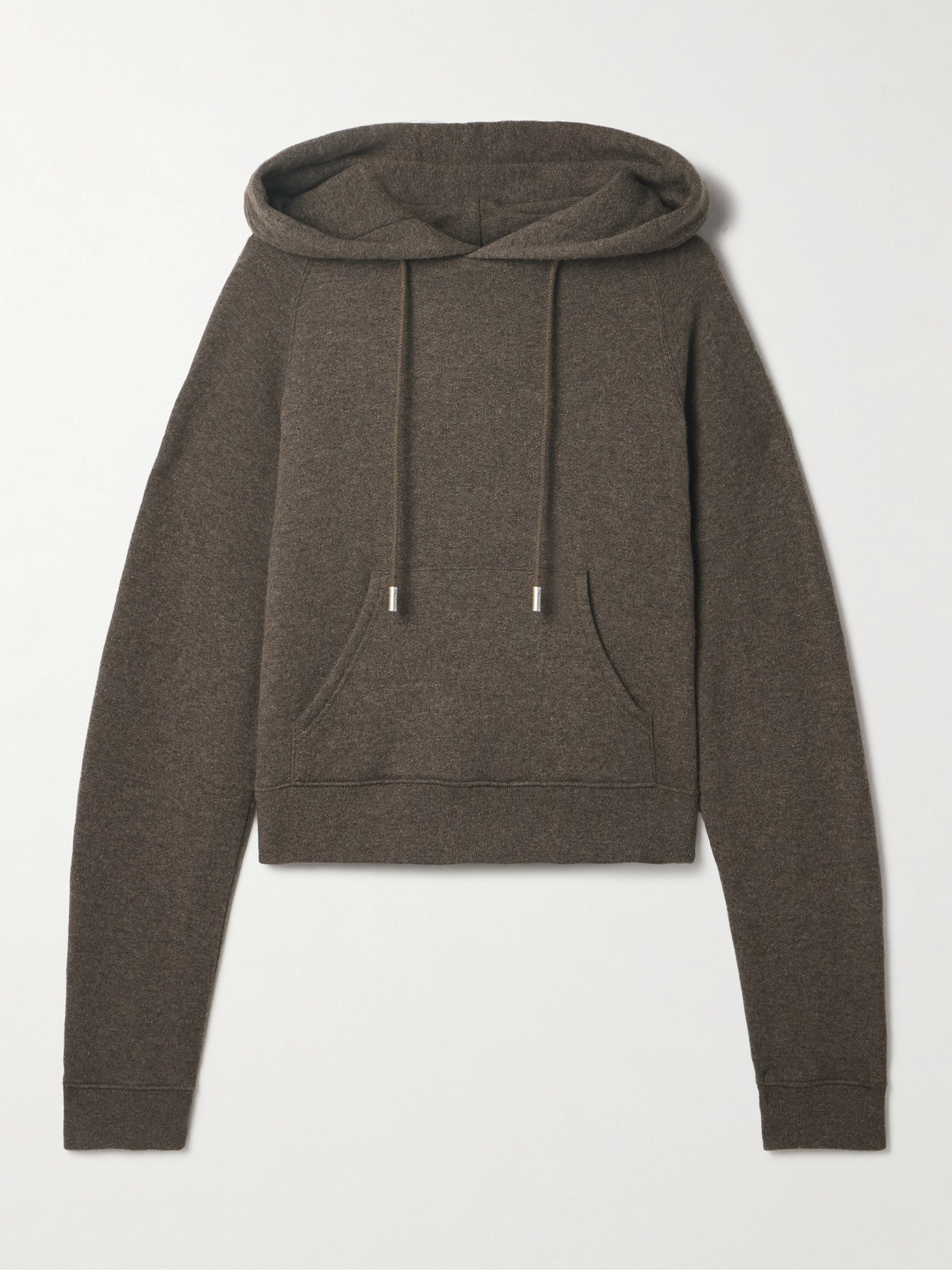 The Row Timmi Soft Cashmere Blend Hoodie In Brown