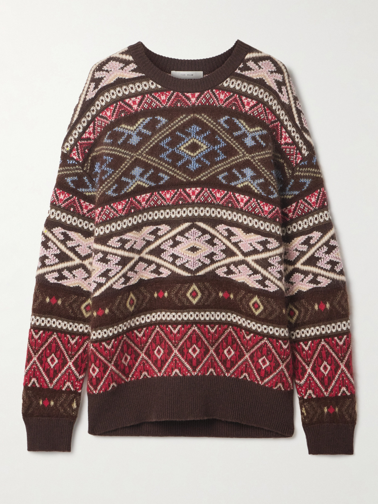 The Row Hinny Knit Cashmere-blend Sweater In Brown