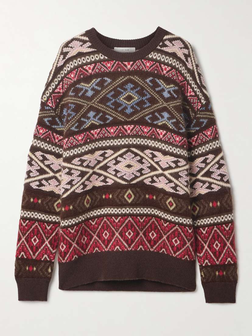 The Row Hinny Fair Isle Cashmere, Silk And Mohair-blend Sweater - x large