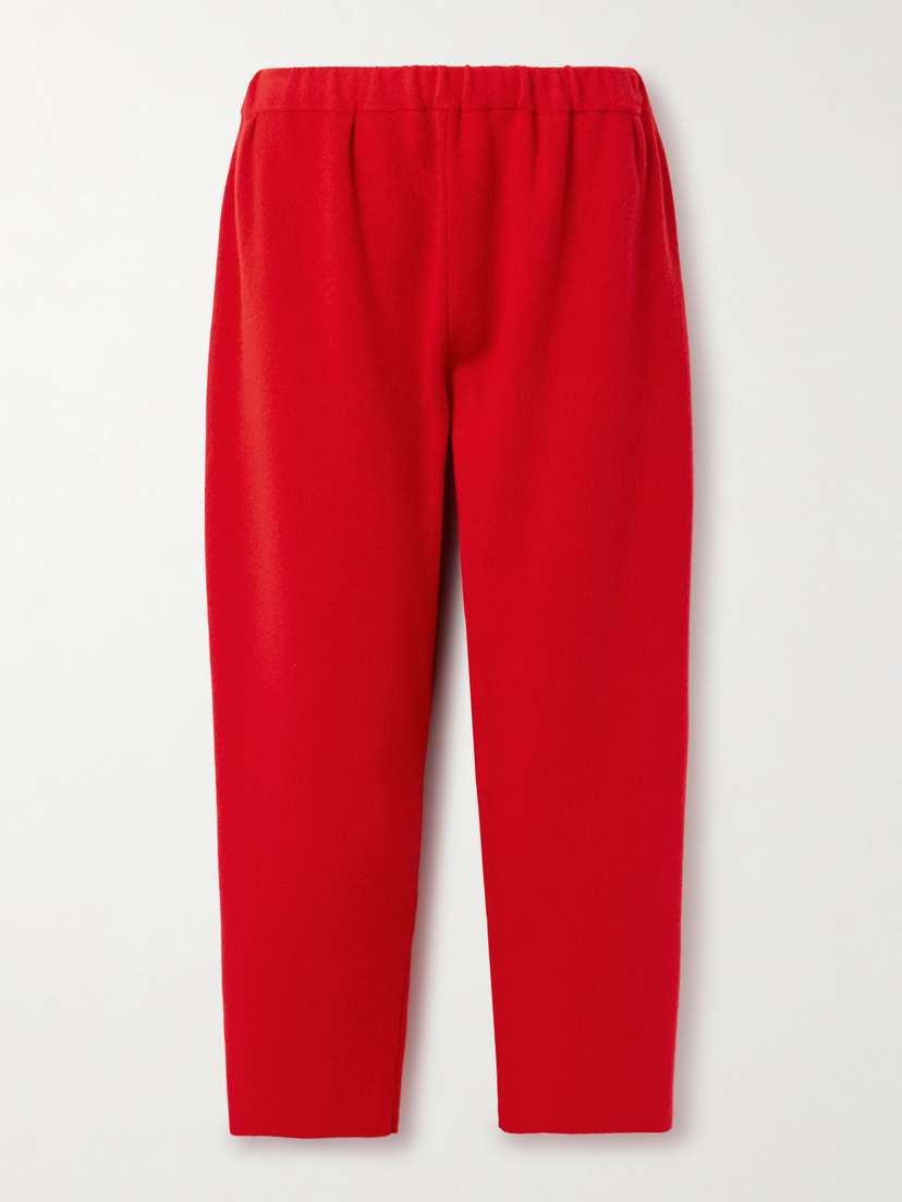 The Row Herea Cropped Cashmere Tapered Pants