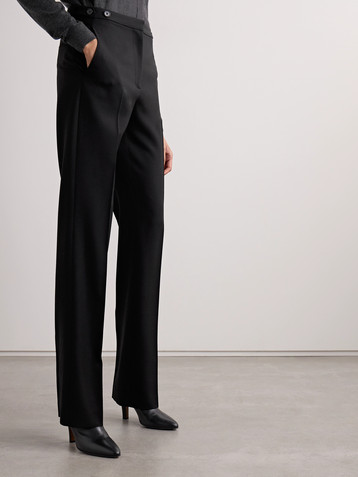 The Row Jesse wool and silk-blend straight-leg pants
