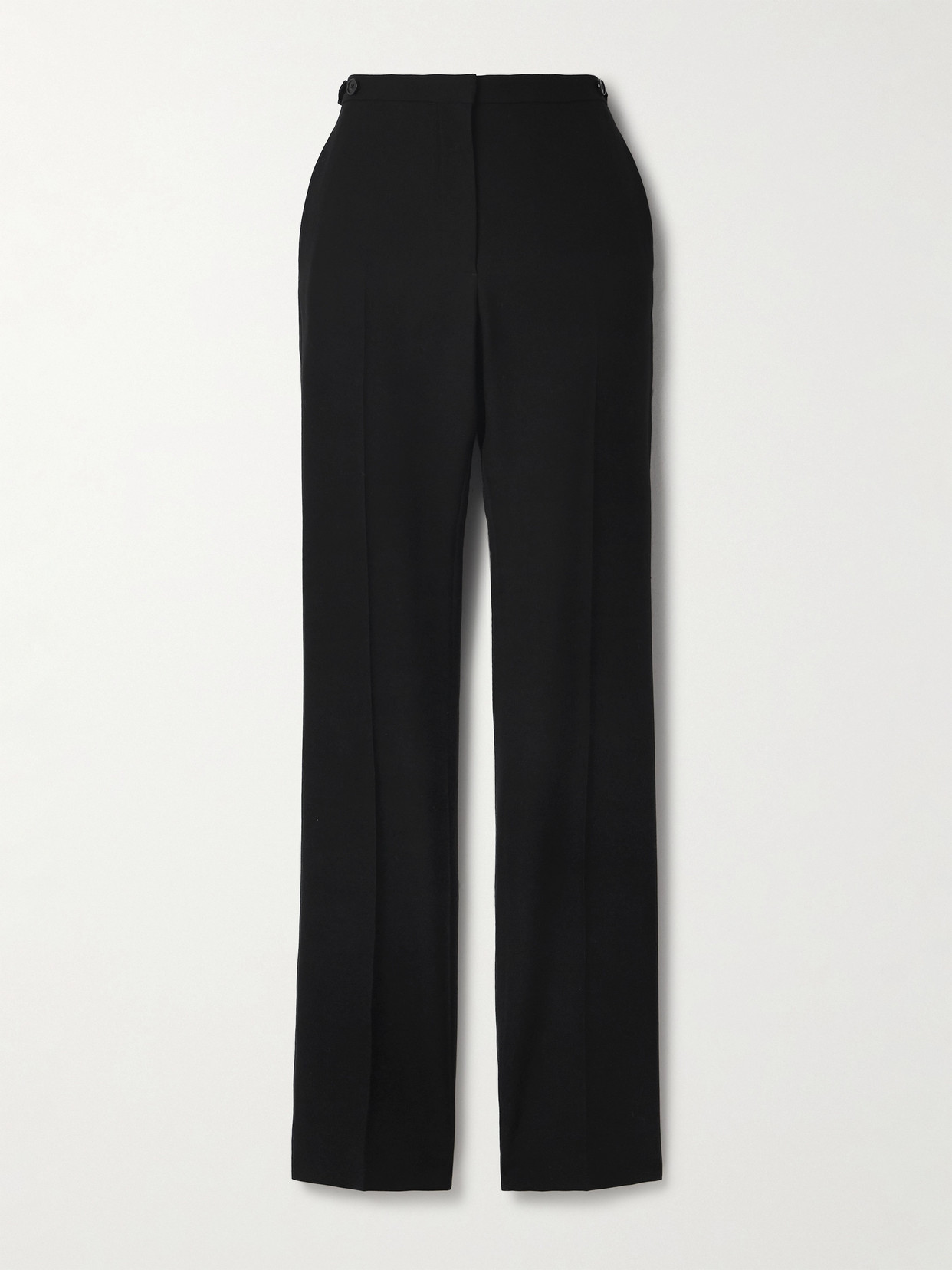 The Row Banew Pinstripe Wool Wide-leg Trousers In Black