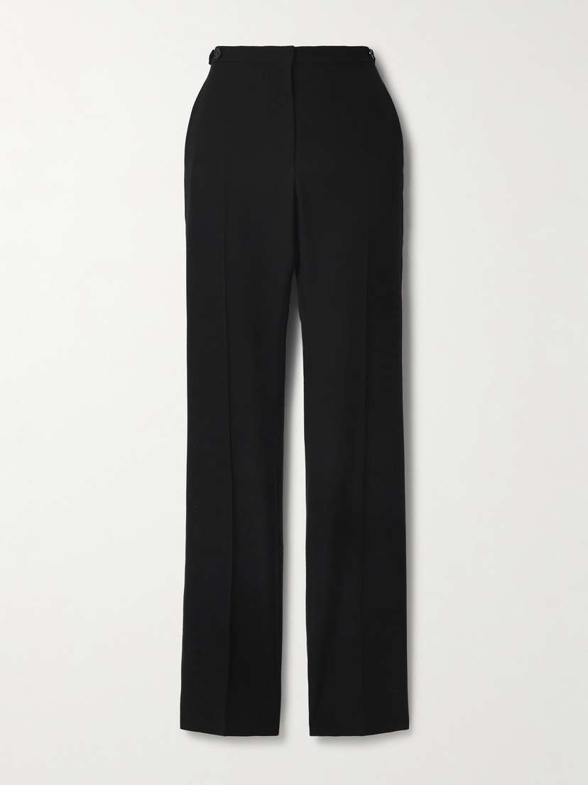 The Row Jesse Wool And Silk-blend Straight-leg Pants