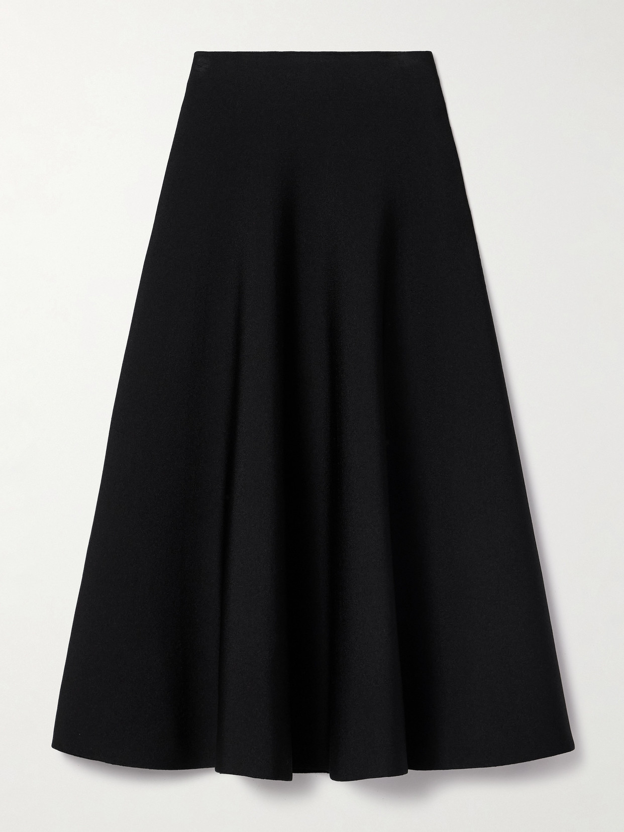 The Row Jaliah Linen And Cotton-blend Midi Skirt In Black