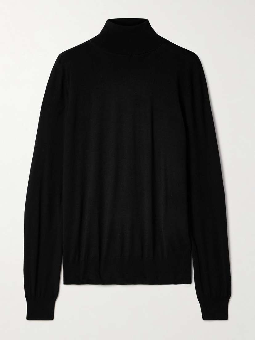 The Row Heva Wool-jersey Turtleneck Sweater