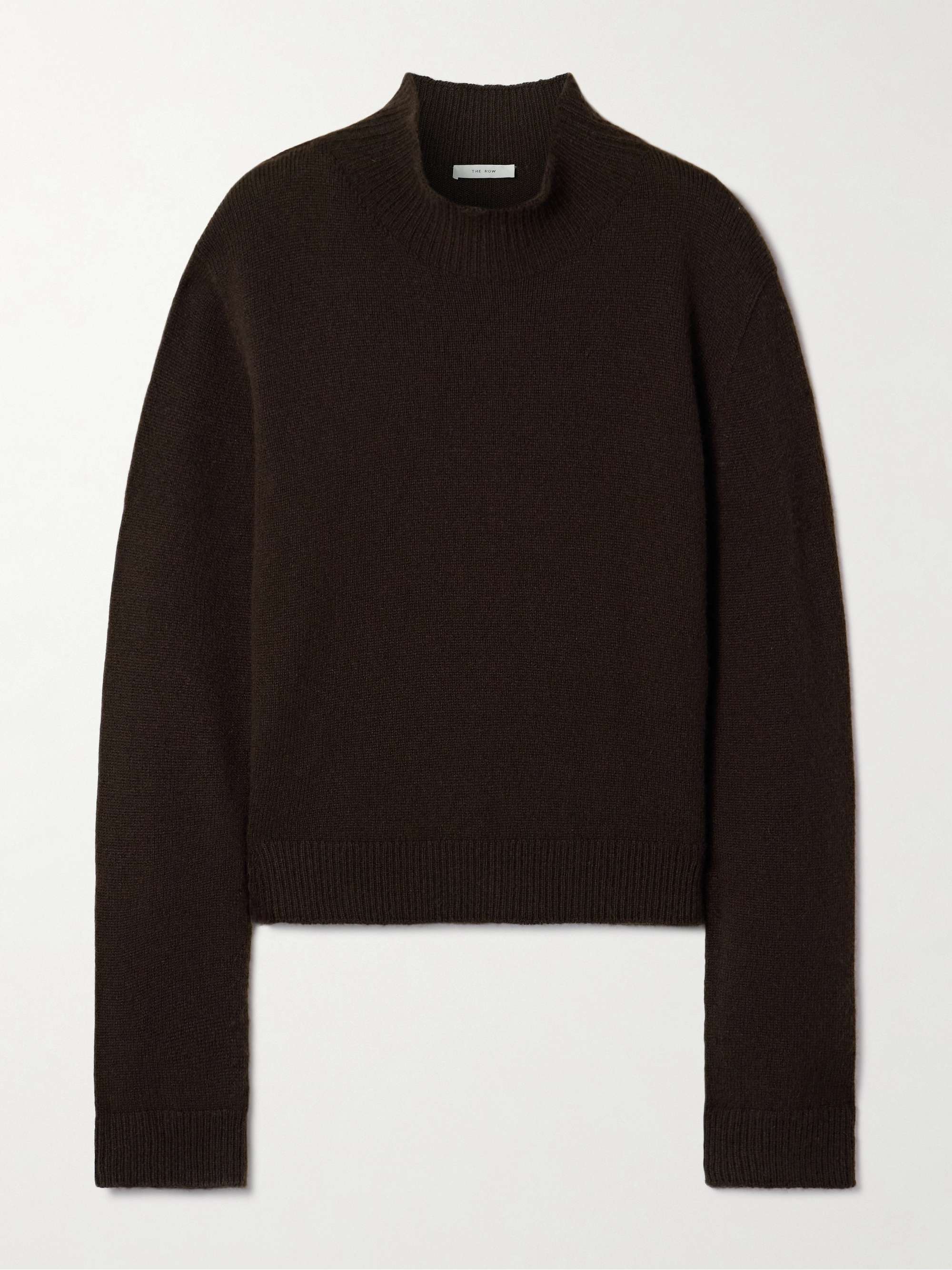 THE ROW Nomi cashmere Asymmetrical design turtleneck knit Sweater long sleeve 7056‐Y212 gray XS main image 1