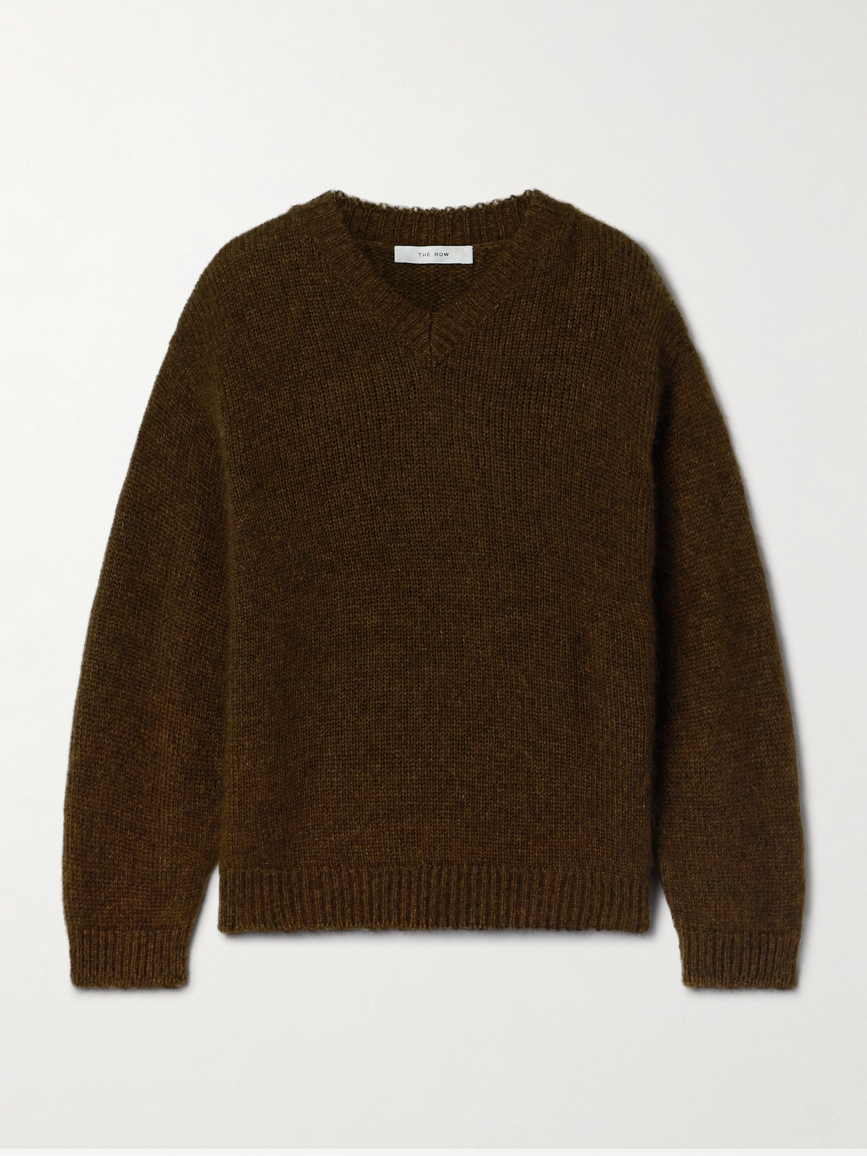 The Row Harini Brushed-cashmere Jumper In Brown