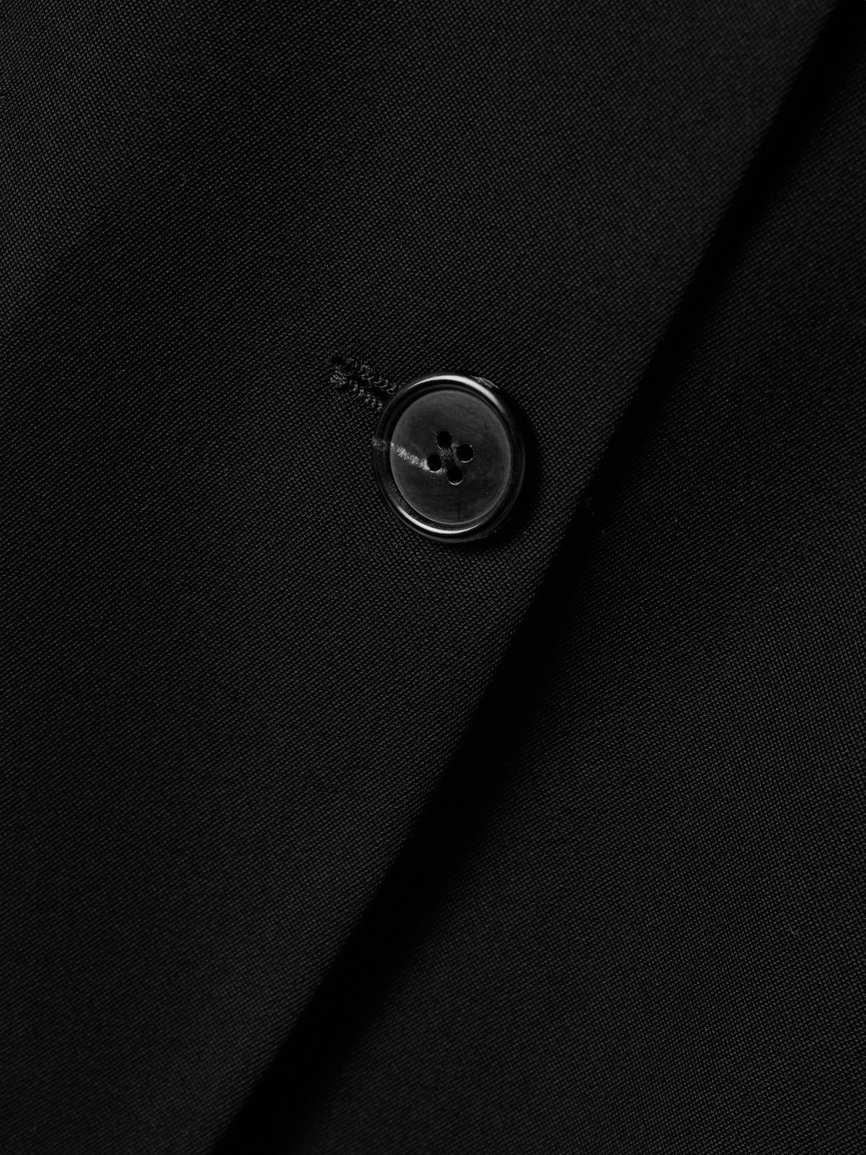 The Row Holbrook Grain De Poudre Wool Blazer In Black