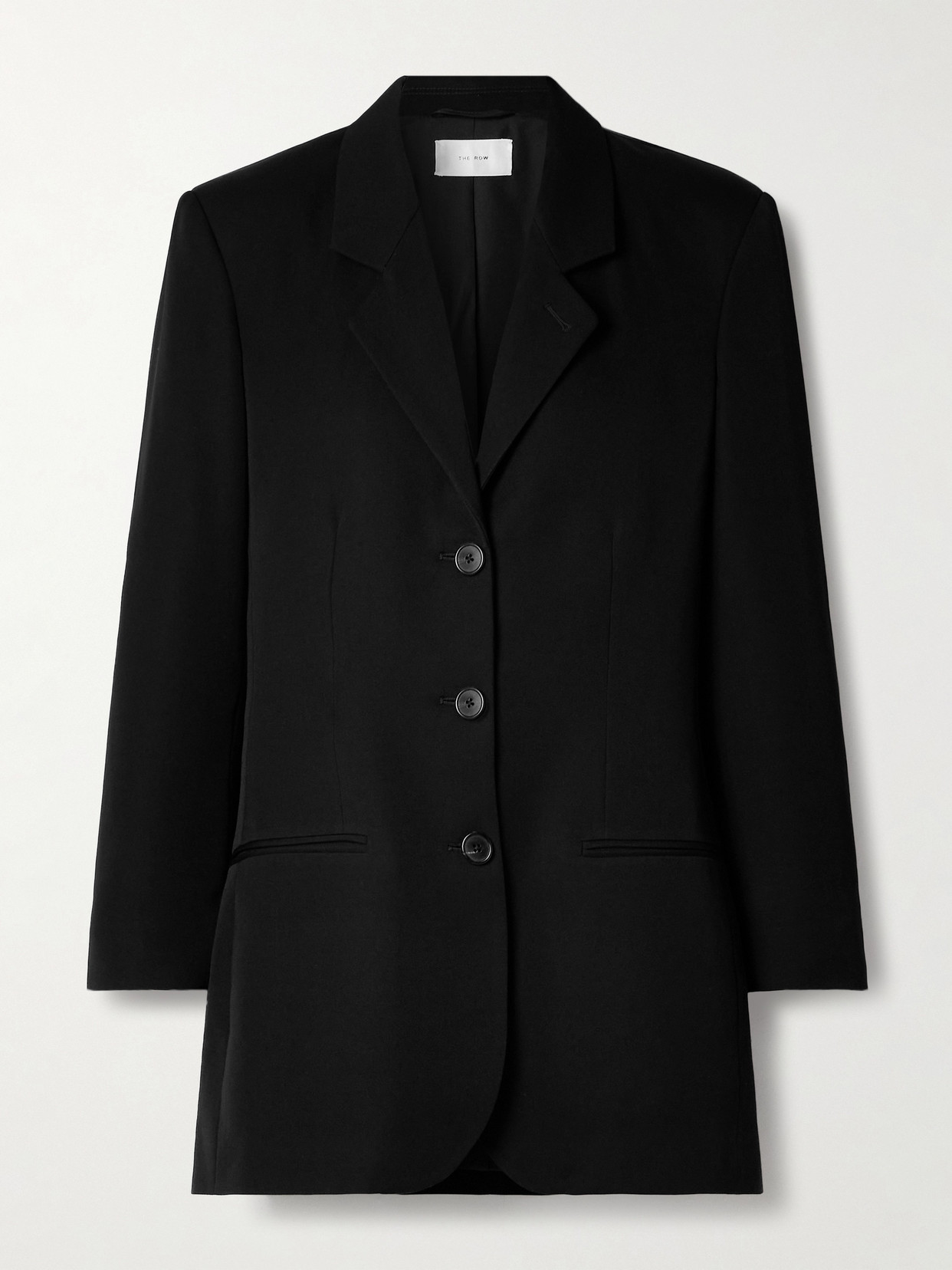The Row Holbrook Grain De Poudre Wool Blazer In Black
