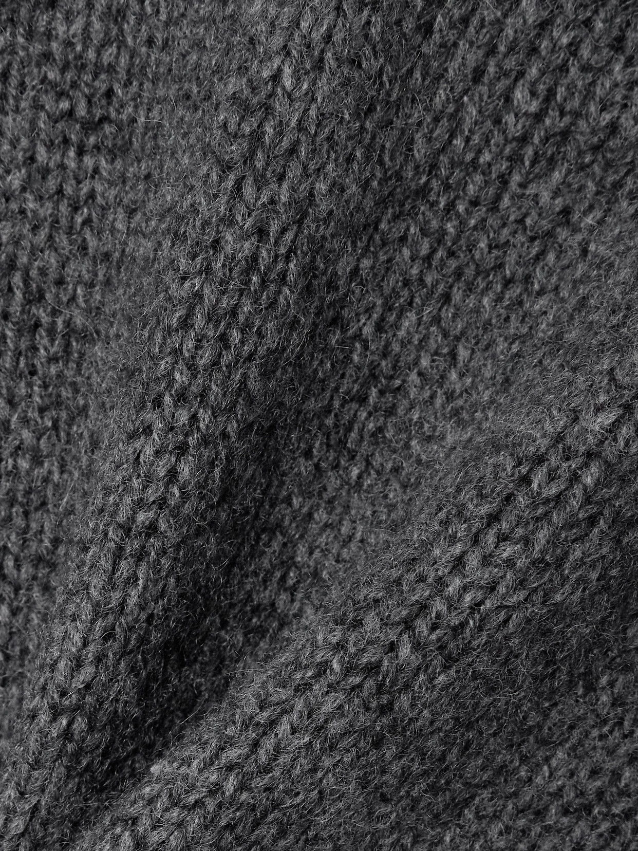The Row Harini Brushed-cashmere Sweater In Gray