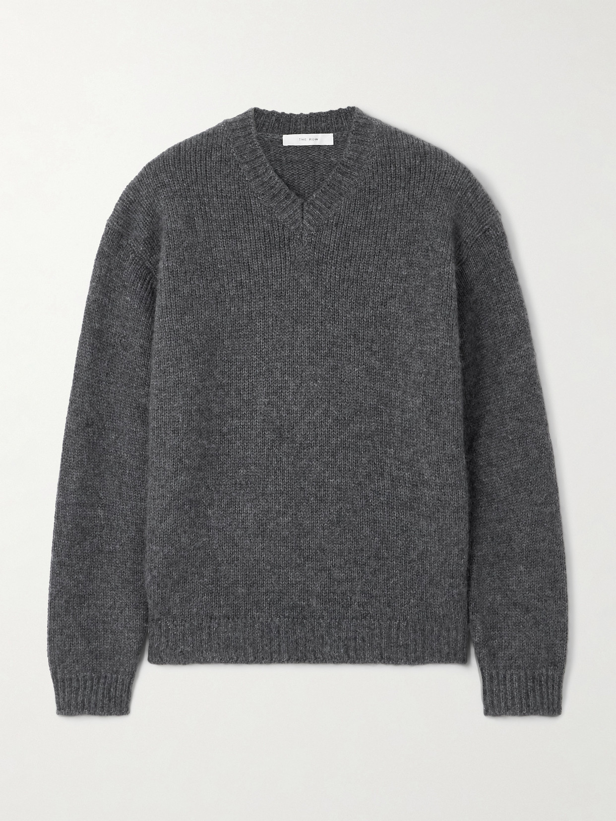 The Row Harini Brushed-cashmere Jumper In Grey