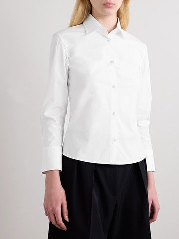 The Row Frou cotton-blend poplin shirt