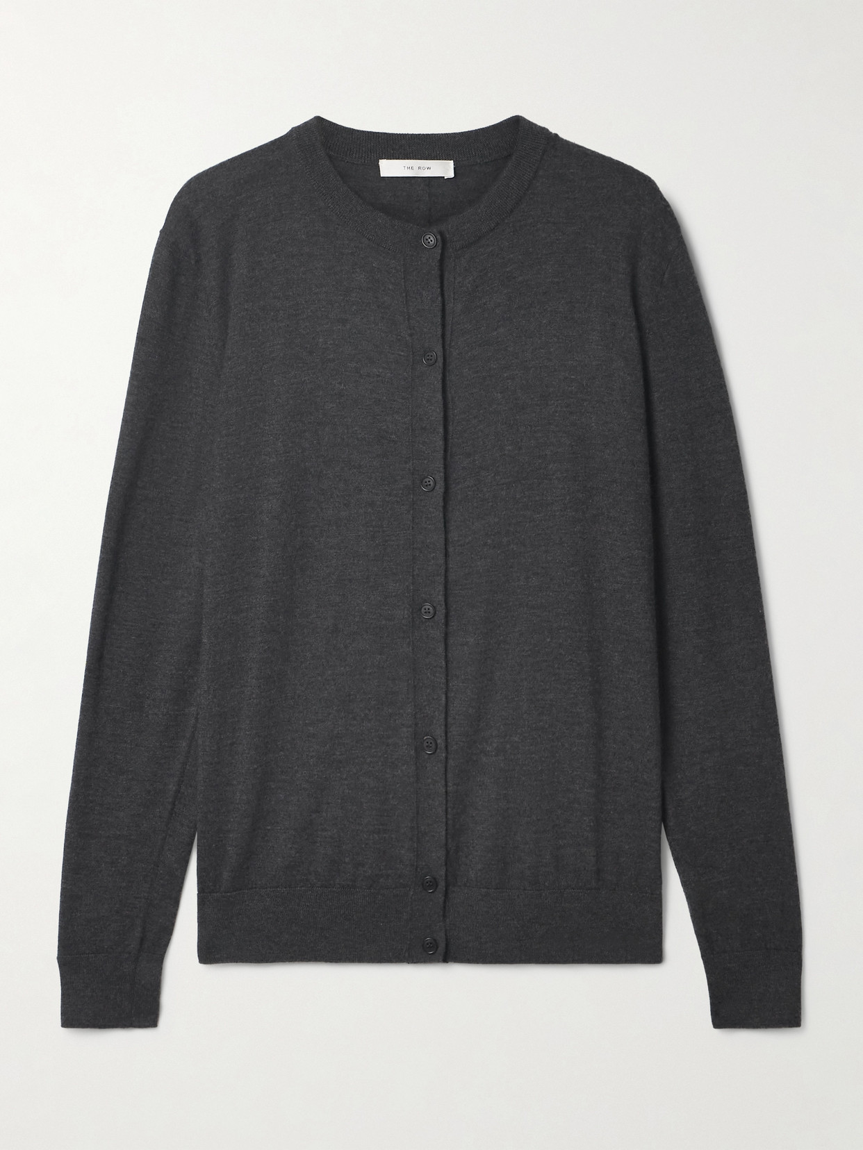 The Row Battersea Cashmere Cardigan In Gray