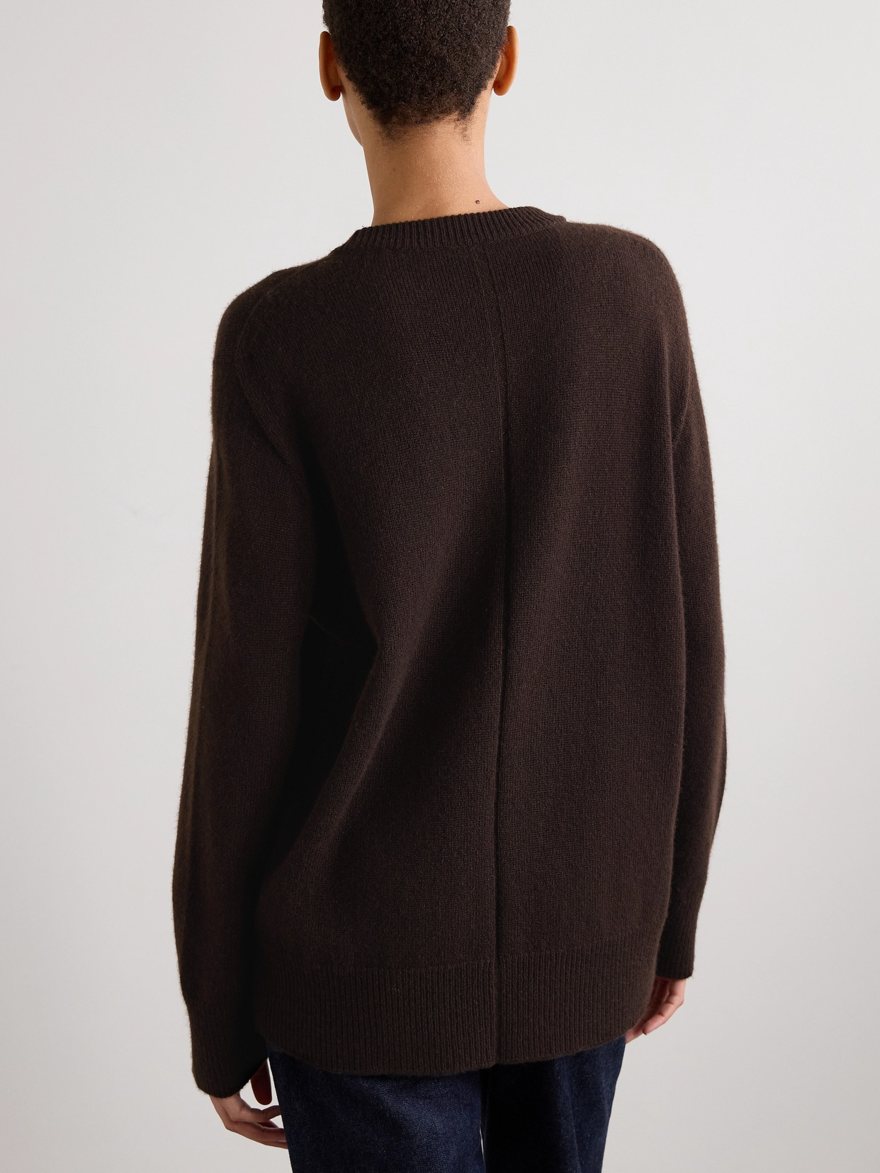 The Row Hibem Cashmere Sweater In Brown