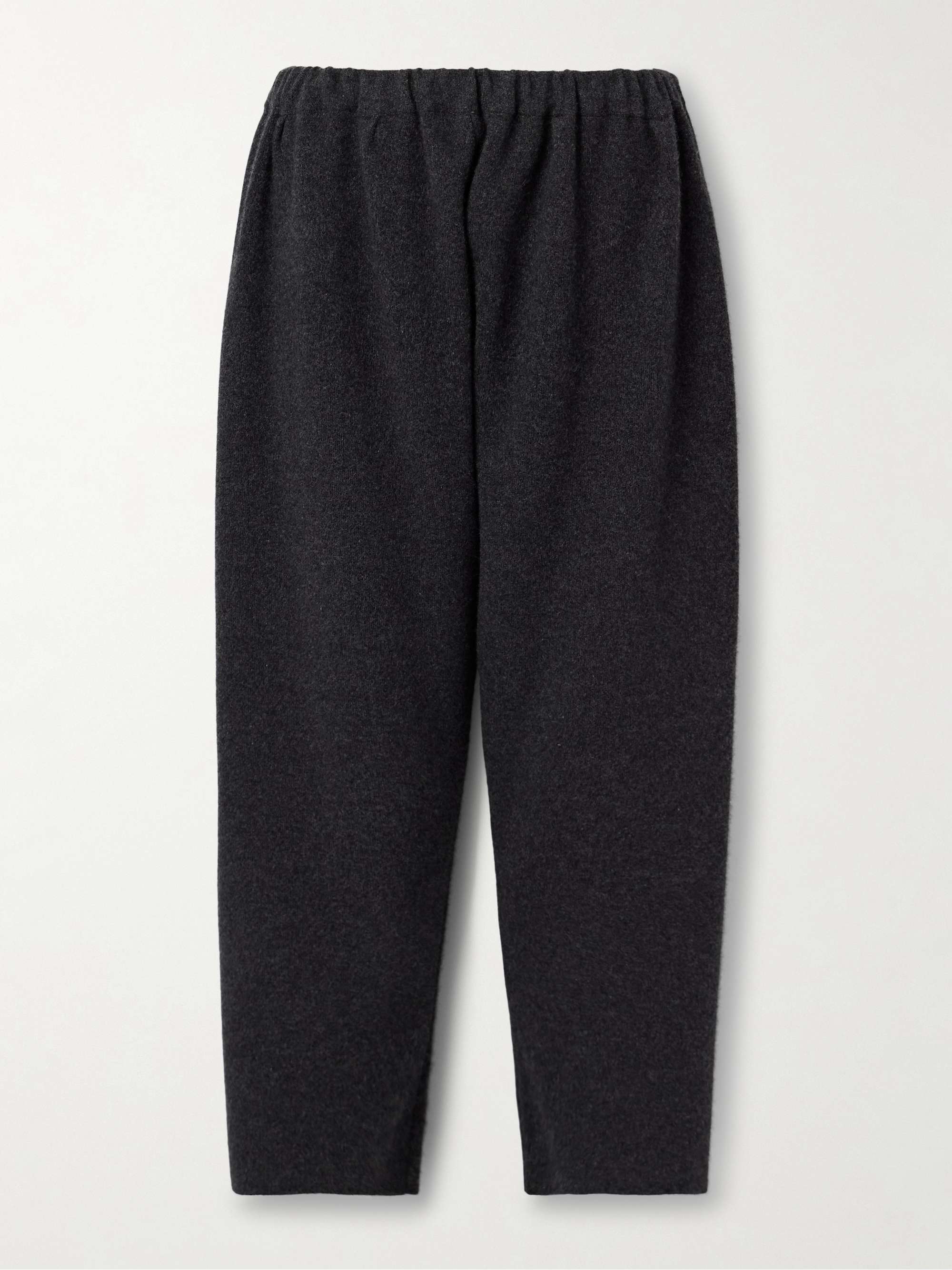 THE ROW Herea cropped brushed-cashmere tapered pants | NET-A THE ROW Herea cropped brushed-cashmere tapered pants | NET-A