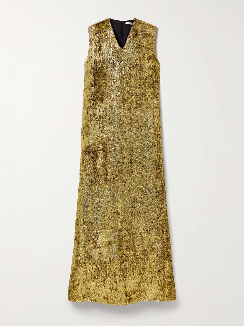 The Row Louane Lurex And Silk-blend Gown