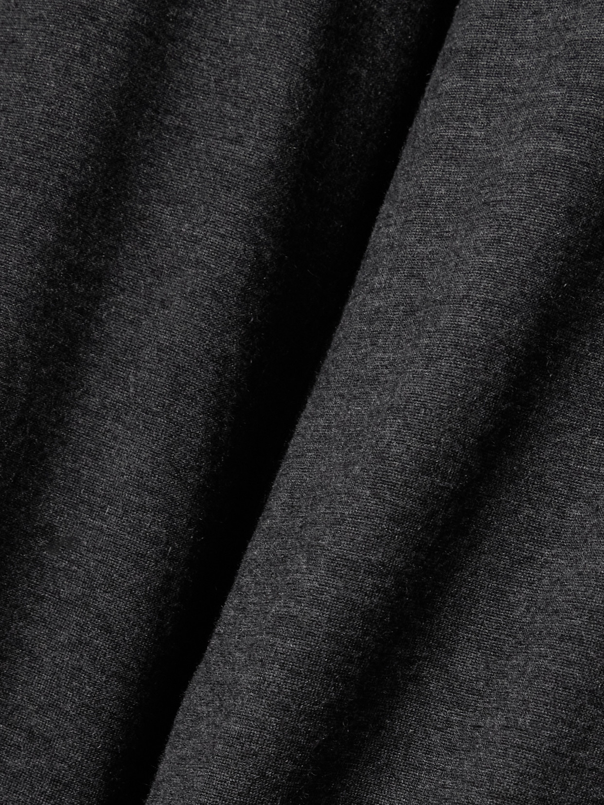 The Row Helphine Mélange Cashmere Wide-leg Pants In Gray