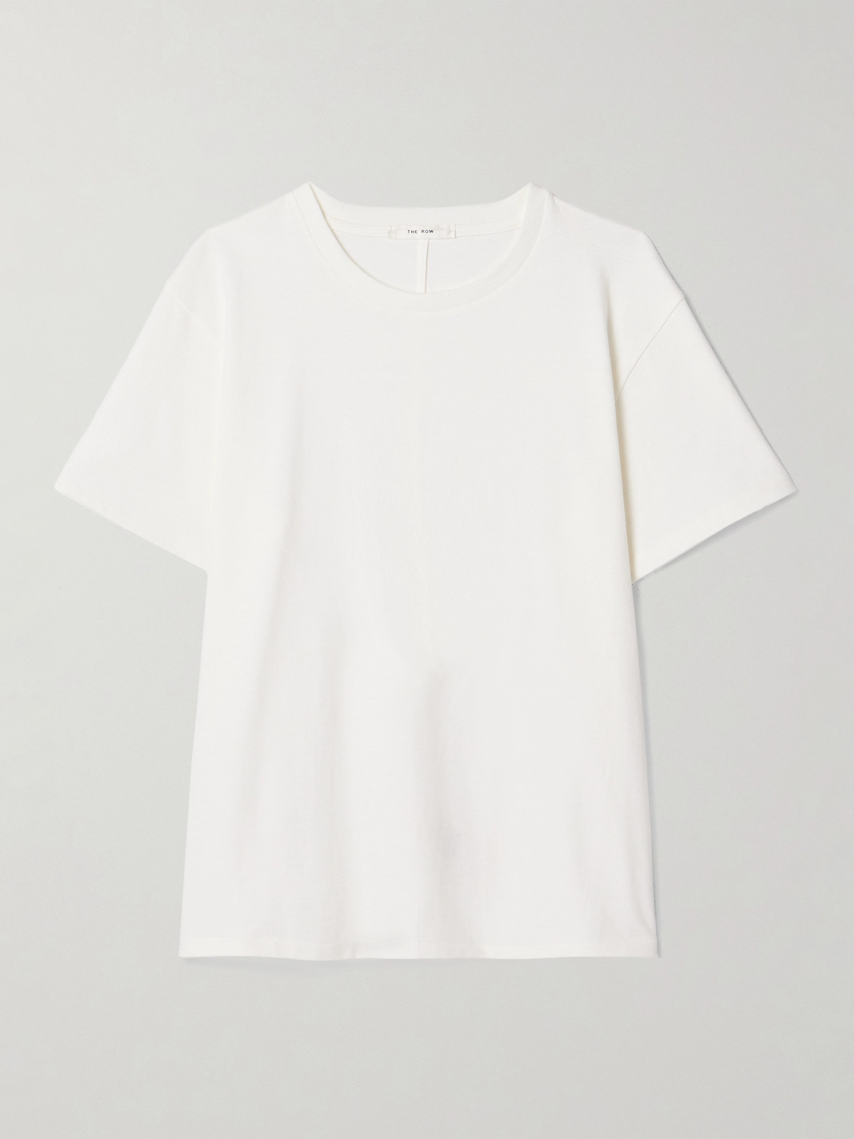 The Row Calibi Cotton And Silk-blend Jersey T-shirt In White