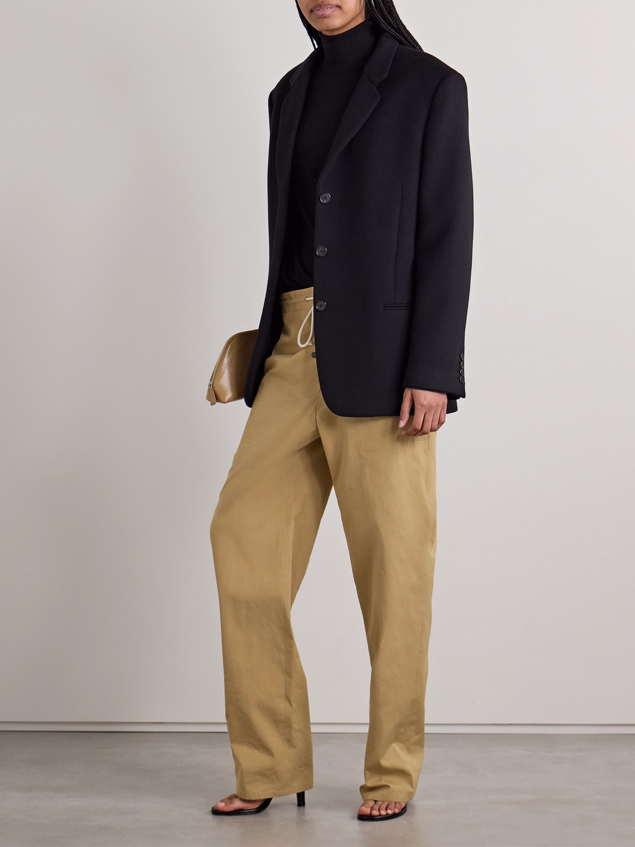 The Row Bonette Cotton Straight-leg Pants In Brown