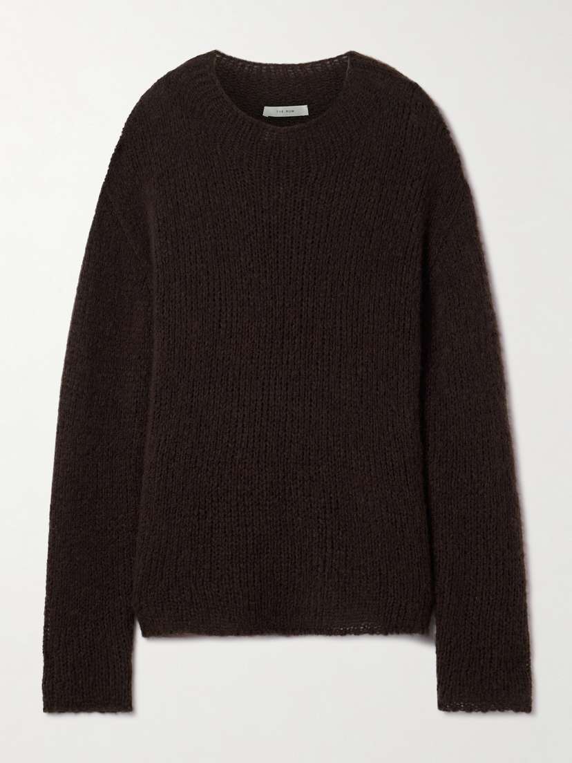 The Row Helios Ribbed Cashmere And Silk-blend Sweater