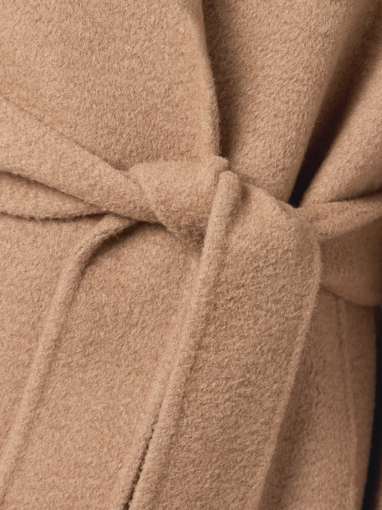 The Row Essentials Malika Belted Camel Hair Coat In Brown
