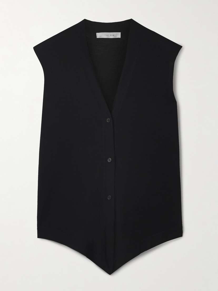 The Row Harrell Wool-jersey Vest - x large