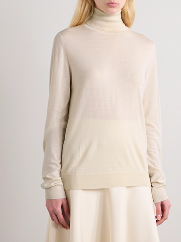 The Row Heva wool-jersey turtleneck sweater