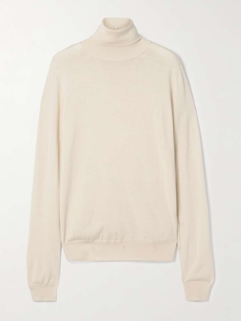 The Row Heva Wool-jersey Turtleneck Sweater