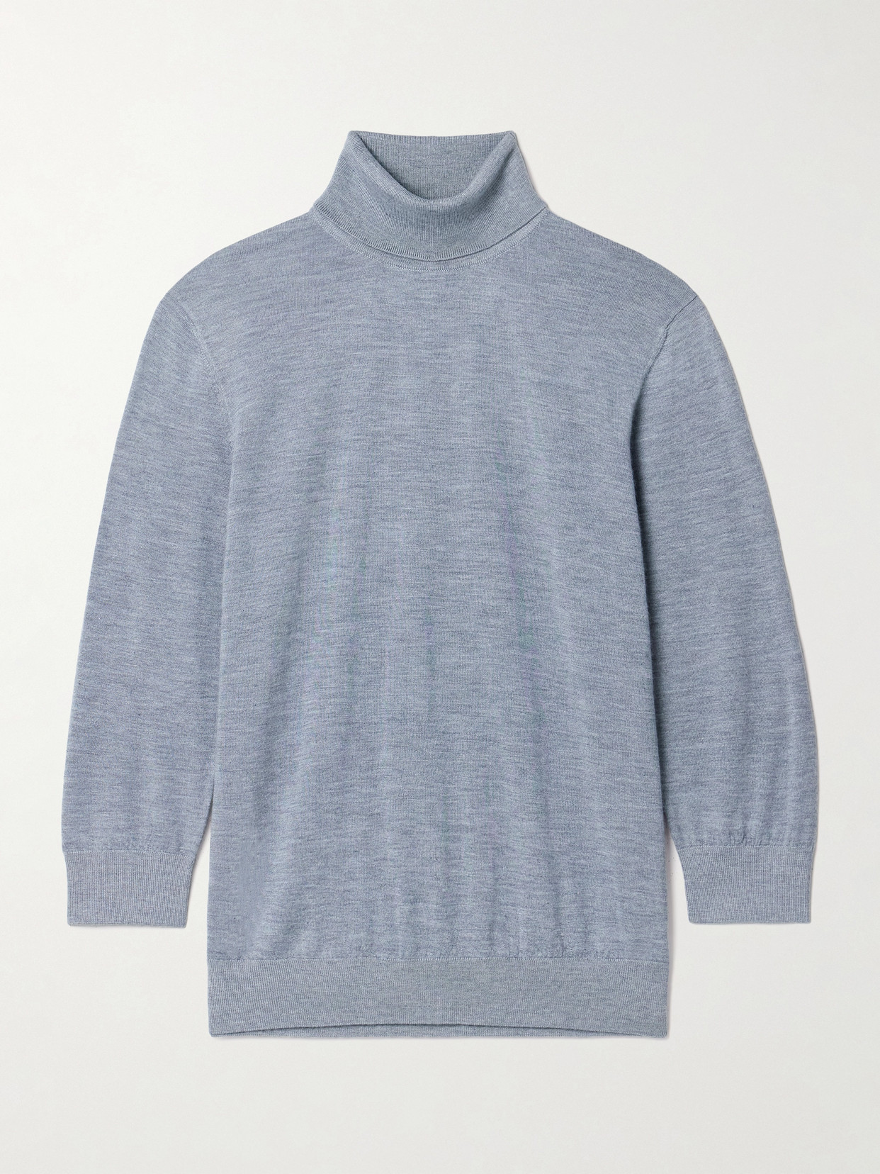 The Row Hevos Cashmere Turtleneck Sweater In Blue