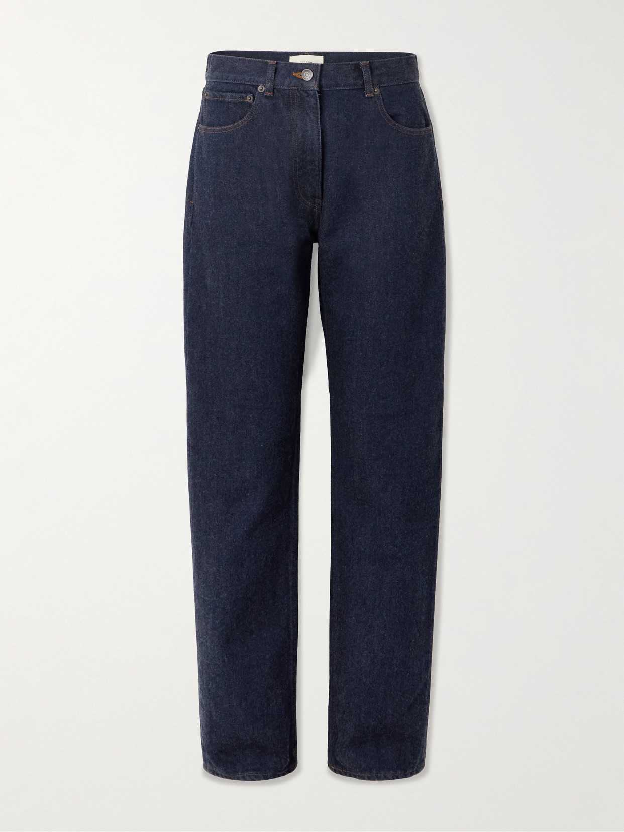 The Row Straight Wool Jeans In Blue