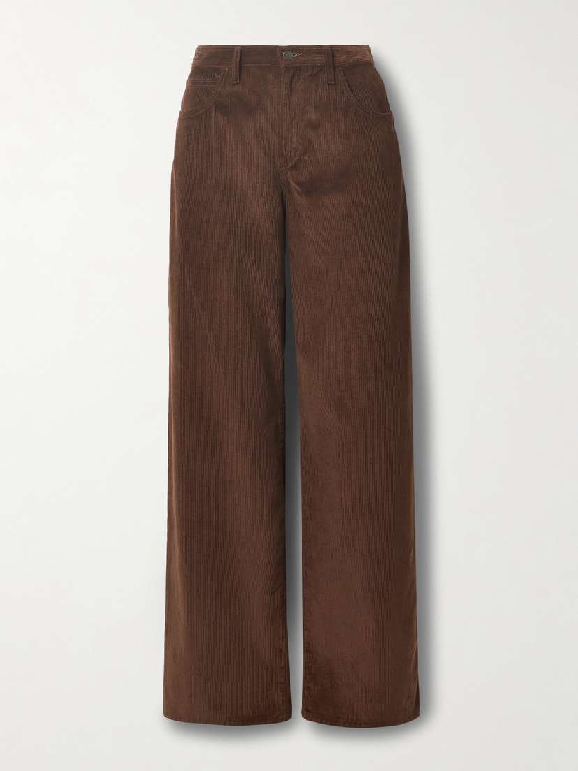 The Row Eglitta Cotton And Cashmere-blend Corduroy Wide-leg Pants