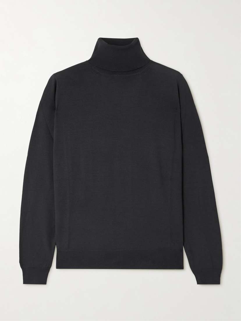 The Row Heva Wool-jersey Turtleneck Sweater
