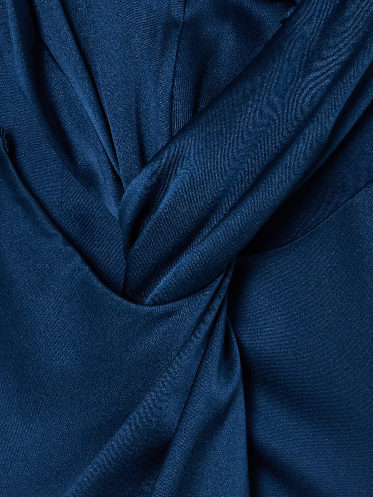 Roksanda Nuria Twisted Silk-satin Midi Dress In Blue