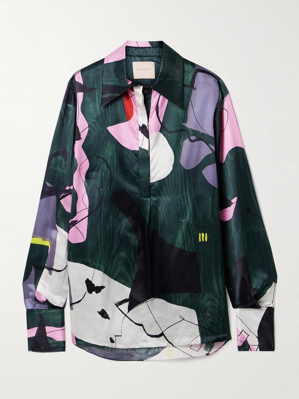 Roksanda Printed Satin Shirt In Multi