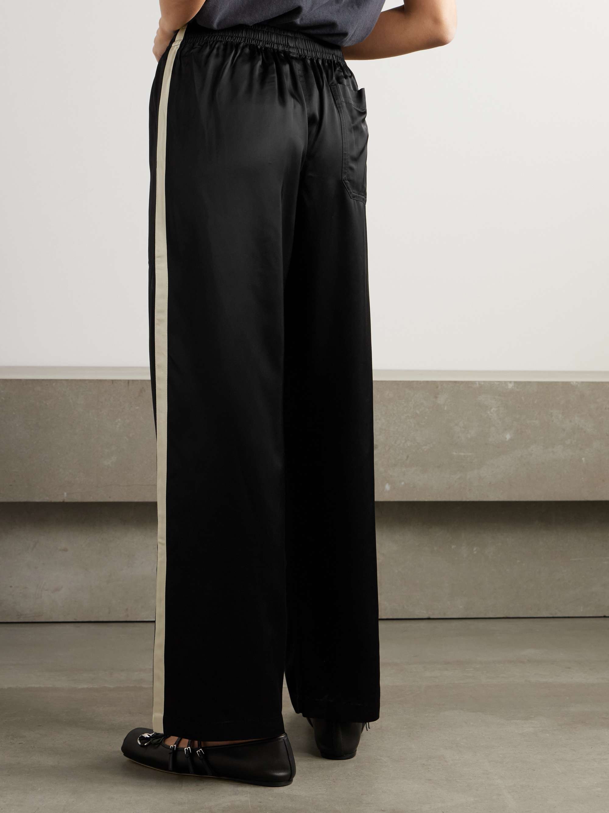 BODE Satin wide-leg track pants | NET-A-PORTER