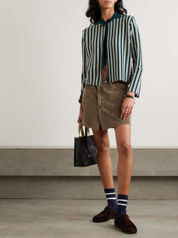 Bode Hogan striped wool and cashmere-blend cardigan