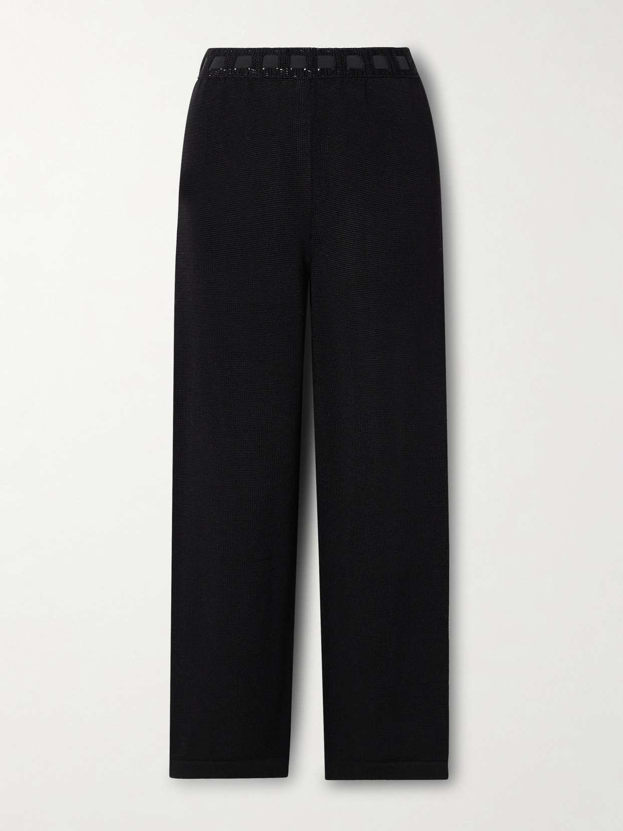 Bode Johnny Cotton Straight-leg Pants In Black