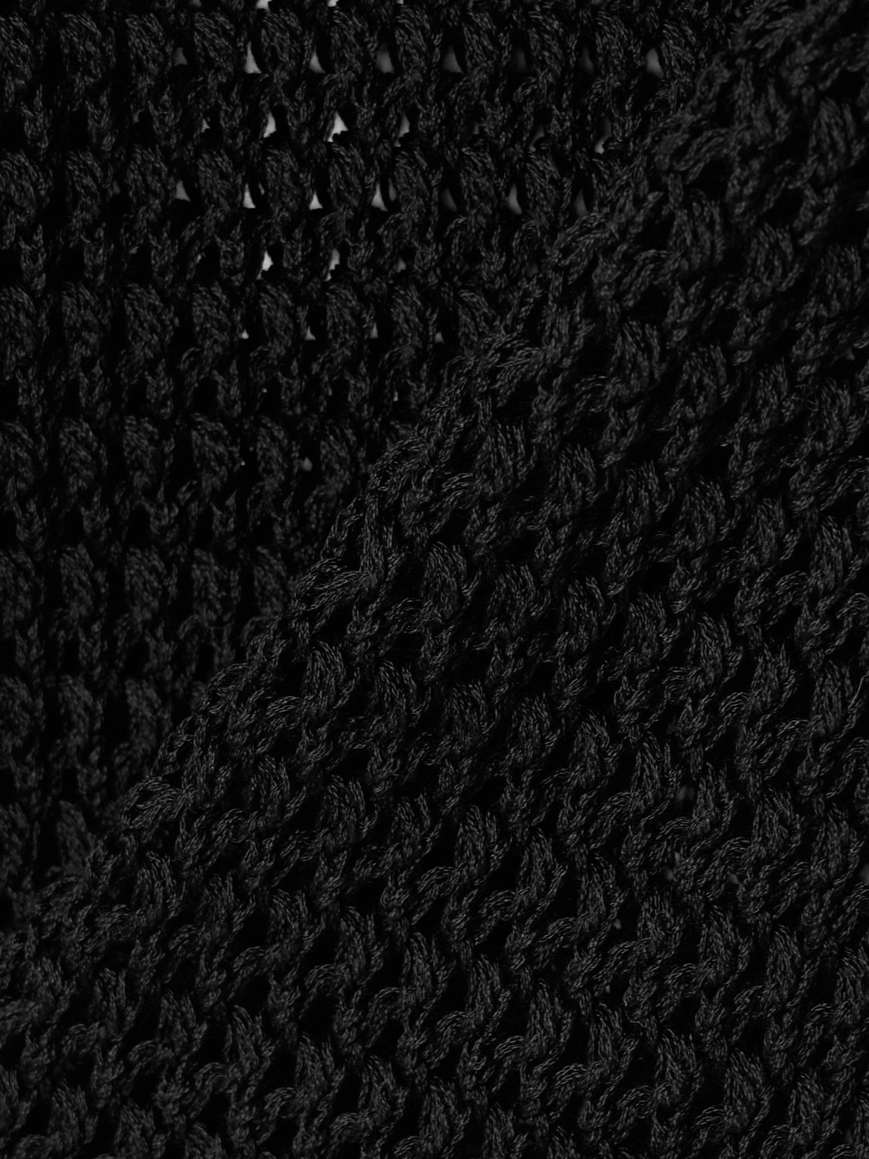 Bode Willows Crocheted Cotton Top In Black