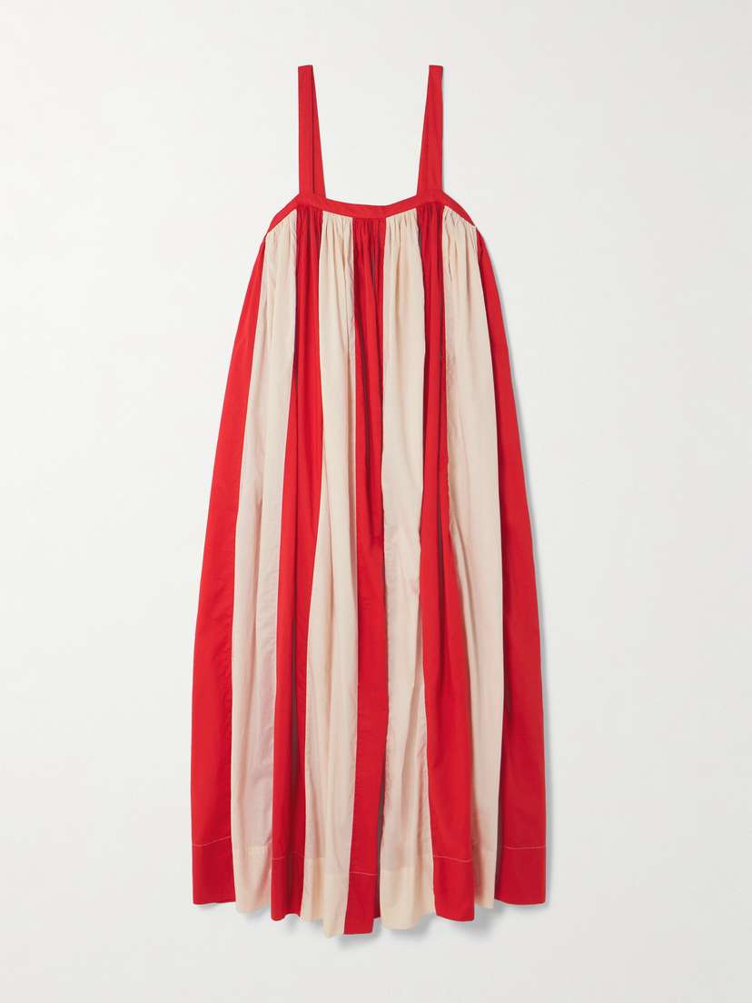 BODE Liberty Striped Cotton Maxi Dress