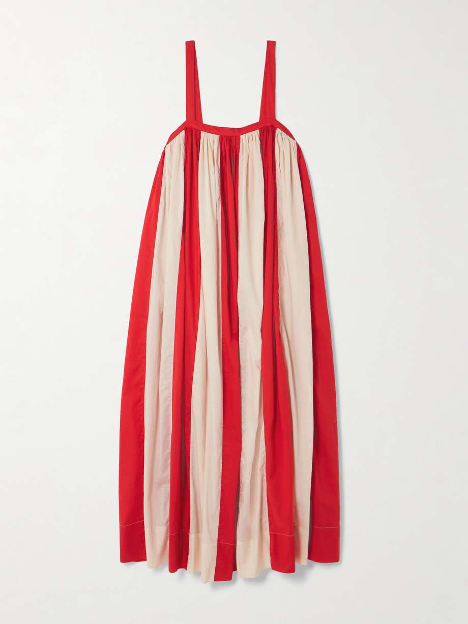 liberty striped cotton maxi dress