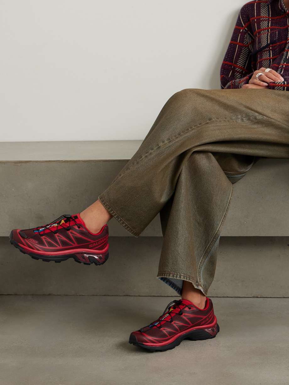 SALOMON XT-6 rubber-trimmed mesh sneakers