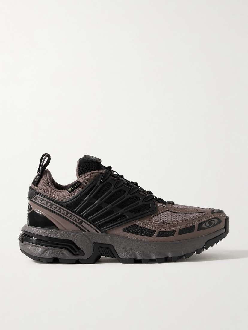 Salomon Acs Pro Rubber-trimmed Mesh And Faux Leather Sneakers