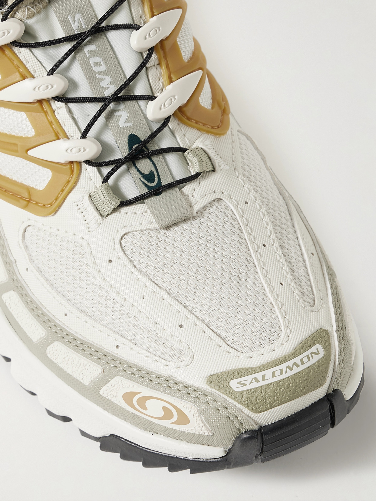 Salomon Gore-tex Mesh Sneaker Pull Tabs In Neutral