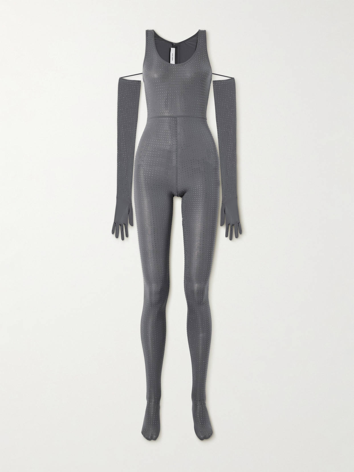 Alex Perry - Singlet Crystal-embellished Stretch-jersey Jumpsuit - Gray