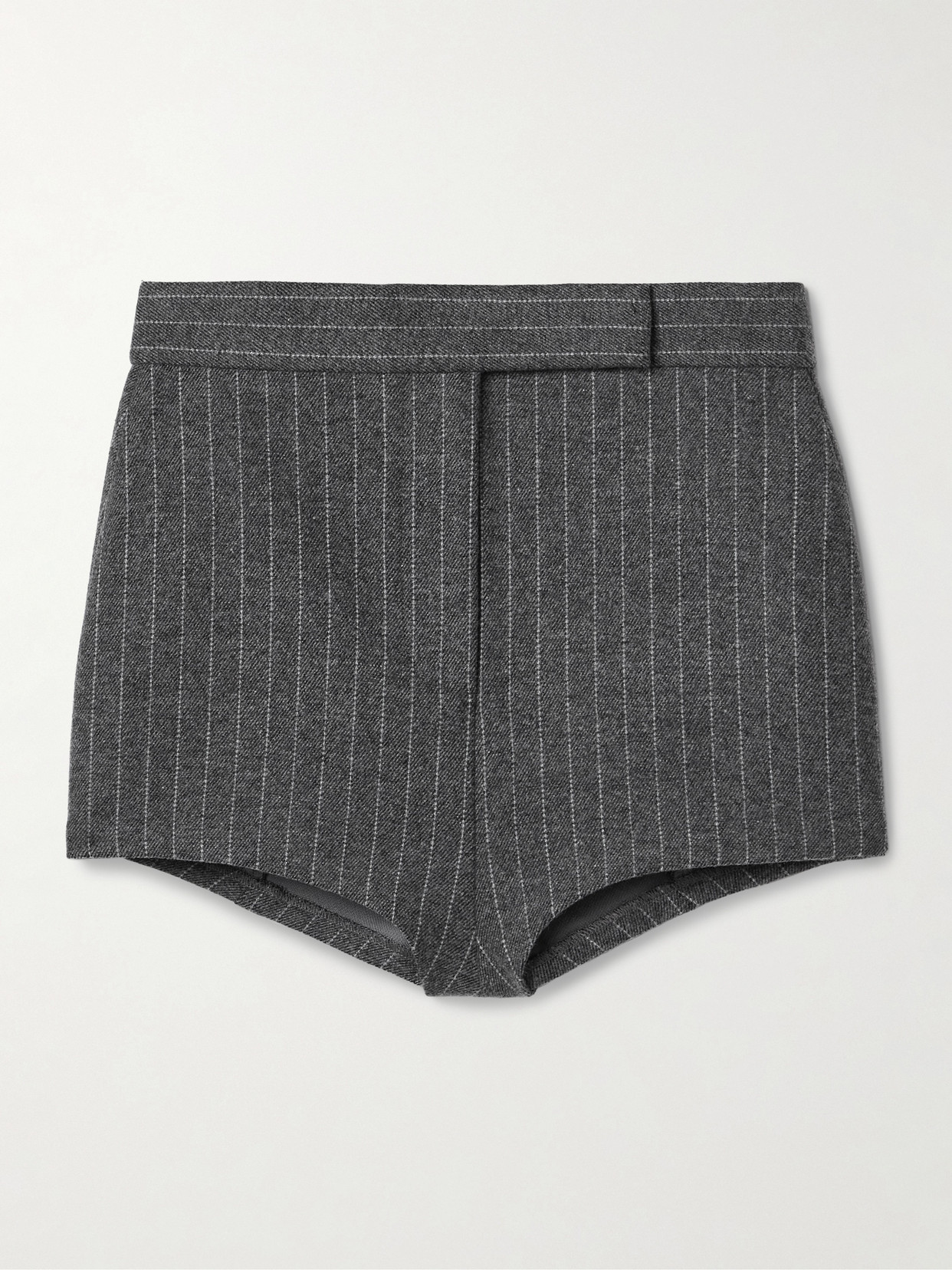 Alex Perry - Pinstriped Brushed-twill Shorts - Gray