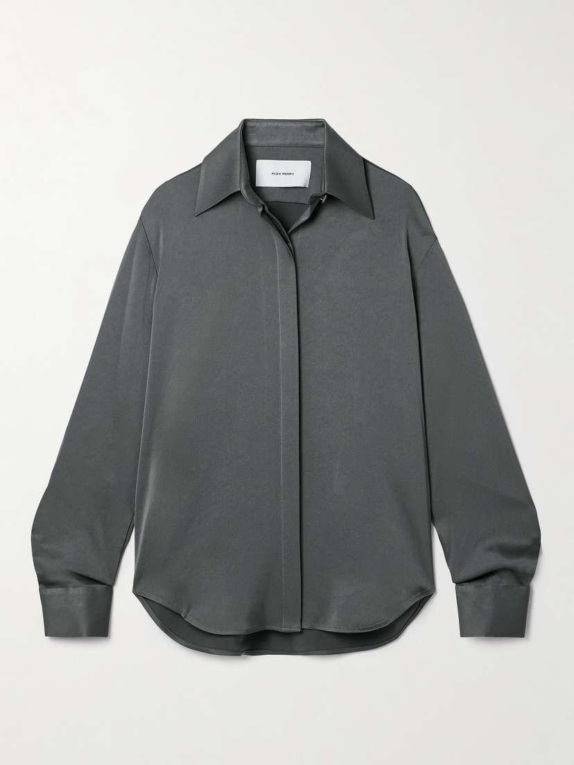 Alex Perry Satin-crepe Shirt - UK 12