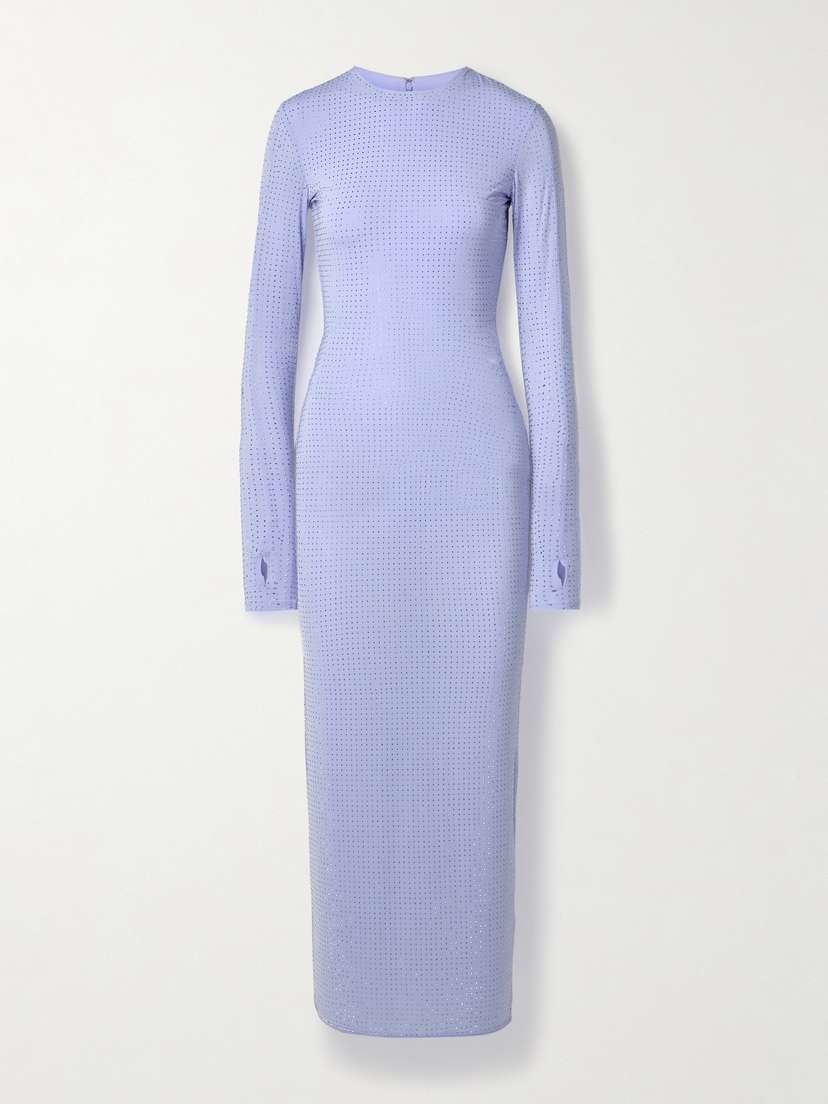 Alex Perry Crystal-embellished Stretch-jersey Midi Dress