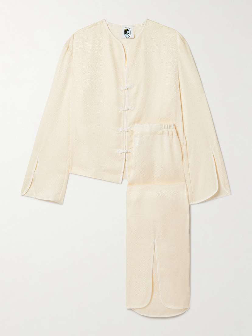 Sleeper Louis Satin-jacquard Pajama Set