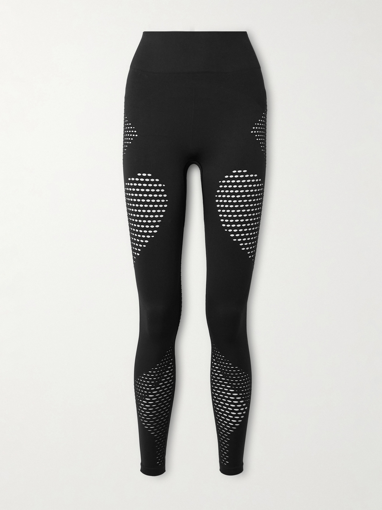 adidas by Stella McCartney - Truestrength Logo-jacquard Recycled Stretch-jersey Leggings - Black